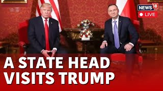 Donald Trump Meets With Polish President Andrzej Duda At Trump Tower  News18 Live  N18L [upl. by Loginov481]