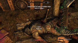 Skyrim  Kill the Leader of Knifepoint Ridge [upl. by Latsyek]