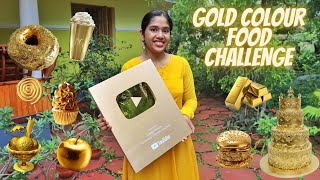 I Only Ate GOLDEN Food For 24Hours✨💛  Gold Colour Food Eating Challenge  Lidiya Francis [upl. by Johnnie]