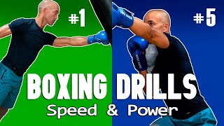 5 Boxing Drills for Speed and Power  Boxing Training [upl. by Aronal821]