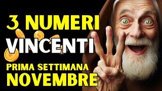 NUMERI FORTUNATI PRIMA SETTIMANA DI NOVEMBRE [upl. by Ford153]