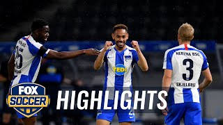 Hertha BSC tallies four secondhalf goals in win vs FC Union Berlin  2020 Bundesliga Highlights [upl. by Nunnery]