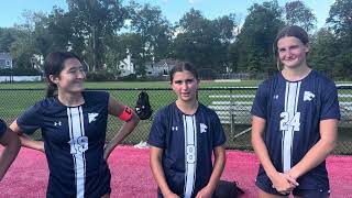 Chatham girls soccer players talk about their win vs Sparta [upl. by Akedijn]