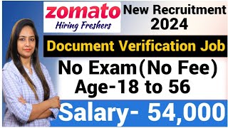 Zomato Work From Home Jobs Hiring Freshers Zomato Recruitment 2024Latest jobs 2024Jobs Sep2024 [upl. by Kassie]