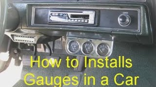 How to install gauges in a car [upl. by Ardyaf571]