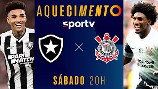 BOTAFOGO X CORINTHIANS  AQUECIMENTO AO VIVO E COM IMAGENS  BRASILEIRÃO 2024  live  sportv [upl. by Bland]