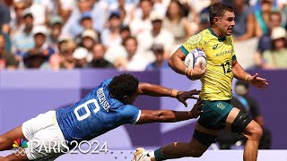 Samoa v Australia  Paris Olympics 2024 Mens Rugby Highlights  NBC Sports [upl. by Ayvid]