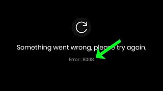 JioCinema  Error Code 8008  Something Went Wrong  Please Try Again  Fix [upl. by Leisha]