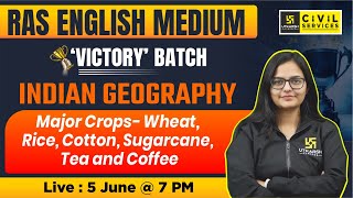 Indian Geography  Major Crops Wheat Rice Cotton Sugarcane Tea and Coffee  By Kirti maam [upl. by Alded]