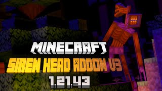 SIREN HEAD  Siren head V3 Addon for Minecraft PE 121 [upl. by Yodlem]