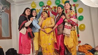 🌸Huran palmo kaki ki Haldi and Mahendi ceremony 🌸kittyNegi youtube wedding dailyvlog fyp [upl. by Livvie272]