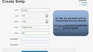 Setting SMTP in Hotmail [upl. by Kirat]