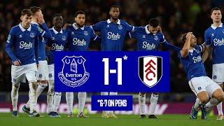 CARABAO CUP HIGHLIGHTS EVERTON 11 FULHAM 67 ON PENALTIES [upl. by Lleuqar]