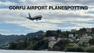 Corfu Airport Planespotting [upl. by Tonjes]