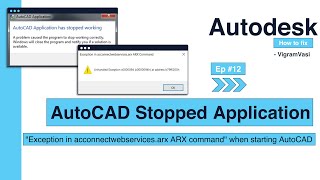 How to fix exe has stopped working Windows 7 8 10  Solve Autodesk AutoCAD starting problem [upl. by Feerahs]