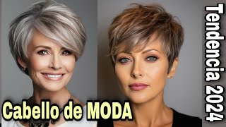 CABELLO DE MODA TENDENCIA 2024 NUEVOS Cortes de Pelo PIXIE A MIDI MUJER de 4070 años [upl. by Marney]