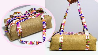 DIY Jute Sewing Bag Tutorial  Crafting a Stylish Jute Bag [upl. by Cyrano]