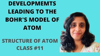 Developments Leading To The Bohrs Model Of AtomStructure of atom class 11 chemistry in Malayalam [upl. by Toogood]