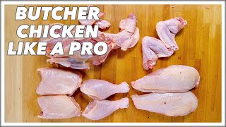 SO Simple Youll Always Do This Yourself Pro Butcher HOW TO Cut Up A CHICKEN  Glen And Friends [upl. by Wiburg399]