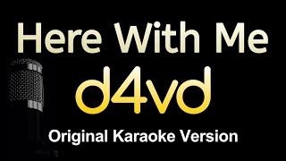 Here With Me  d4vd Karaoke Songs With Lyrics  Original Key [upl. by Yentirb165]