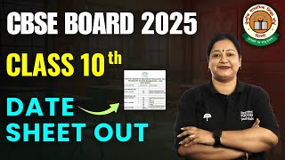 😱Class 10th CBSE Date Sheet Out  CBSE Exam Schedule 202425  Important Dates ampTips✅datesheet2024 [upl. by Enirehtac]