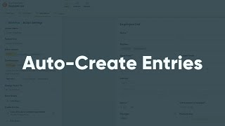 AutoCreate Entries [upl. by Novick]