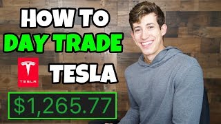 How To Day Trade Tesla Stock For Beginners 1200 Profit [upl. by Shotton]