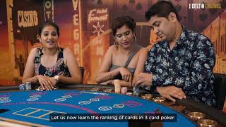 Learn To Play  3 Card Poker  Deltin Casinos [upl. by Ferrick]