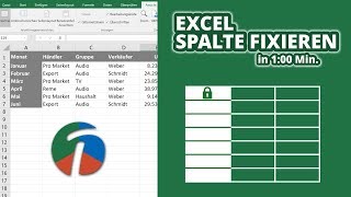 Excel Spalte fixieren bzw einfrieren in 1 Minute erklärt [upl. by Perri]