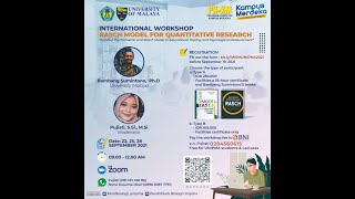 INTERNASIONAL WORKSHOP quotRASCH MODEL FOR QUANTITIATIVE RESEARCHquot 1 PROGRAM STUDI PENDIDIKAN BIOLOGI [upl. by Euqcaj738]