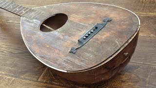 Antique German Lute Guitar Before amp After Restoration [upl. by Olney750]