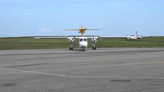 Trislander Taxi Alderney Airport Aurigny Air Service Channel Islands [upl. by Ttimme]