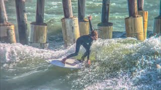 PostHurricane Surf Session at Cocoa Beach Pier [upl. by Macintyre]