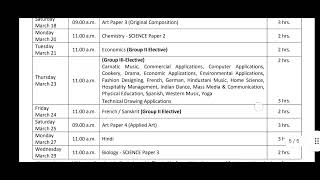 ICSE CL10TH TIME TABLECl10th datesheet 2023 [upl. by Yatnoj]