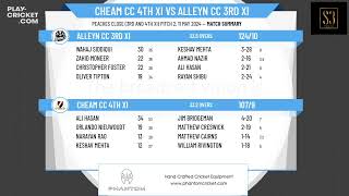 Cheam CC 4th XI v Alleyn CC 3rd XI [upl. by Leirua]