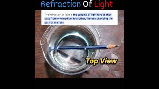 Refraction Of Light experiment physics shorts viral trending [upl. by Eirellam]