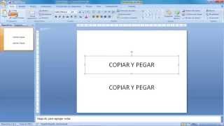 COPIAR Y PEGAR TEXTO EN POWERPOINT 2007 [upl. by Birgit]