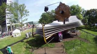 The James Webb Space Telescope FullScale Model in Battery Park  timelapse [upl. by Ecidnacal]