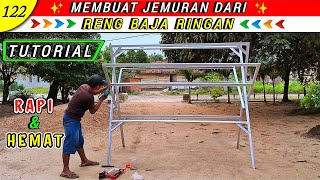 MEMBUAT JEMURAN DARI BAHAN RENG BAJA RINGAN [upl. by Ahso]