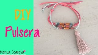 Como hacer una pulsera con adornos  DIY [upl. by Ellemaj]