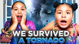 We Survived a Tornado at a Theme Park  Real Life Twister  Tom Foolarys [upl. by Nosila]