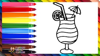 Dessiner Et Colorier Un Délicieux Cocktail Arc en ciel 🍹🌈 Dessins Pour Enfants [upl. by Radley950]