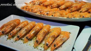 LANGOSTINOS O GAMBONES AL HORNO RECETA PARA NAVIDAD [upl. by Airdna]