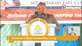 BABU OWINO’S SPEECH IN HOMABAY’S MENTORSHIP PROGRAM [upl. by Anilek841]