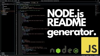 README Generator App with NODEjs Inquirer JavaScript [upl. by Ailhat]