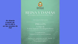 Proclamación de Reyna y Damas mas Pregón de Ferias San Mateo 2024 [upl. by Anwadal790]