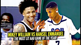 Mikey Williams vs 1 Armed Hooper Hansel Enmanuel Was The MOST LIT AAU Game Of 2021 [upl. by Salvucci]