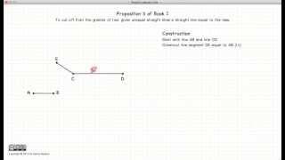 Euclids Elements Book 1  Proposition 3 [upl. by Budge]