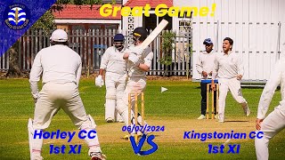 Halfway point Can Horley close the gap to top spot Cricket Highlights Horley vs Kingstonian [upl. by Wordoow]