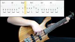 Redbone  Come And Get Your Love Bass Cover Play Along Tabs In Video [upl. by Ynaffets195]